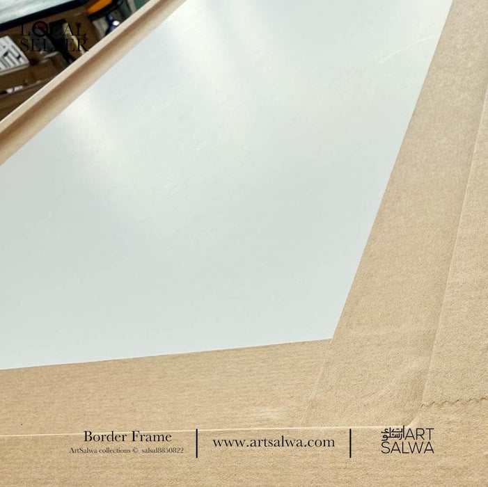 Bingkai Kanvas Putih Marmar Qul RoseGold