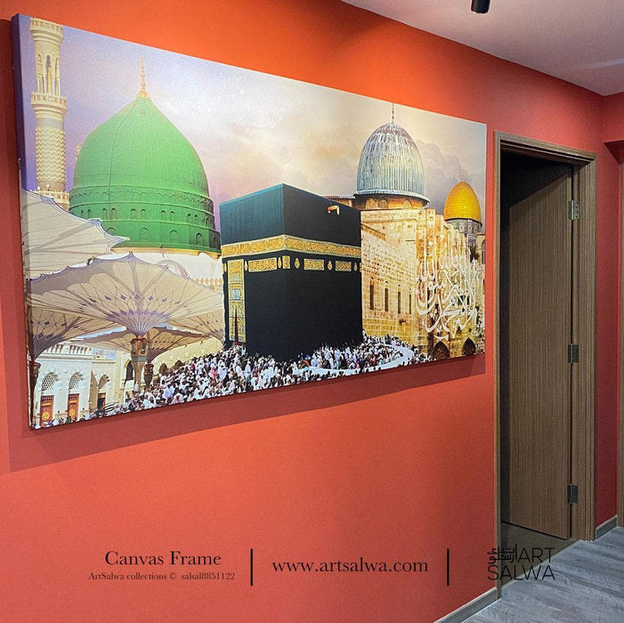 3 Grand Mosques Canvas Frame
